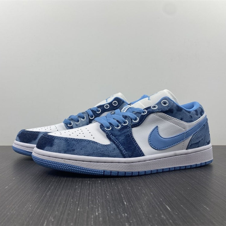 AJ 1 Low Washed Denim Shoes Women's Sneakers – Nk0002010