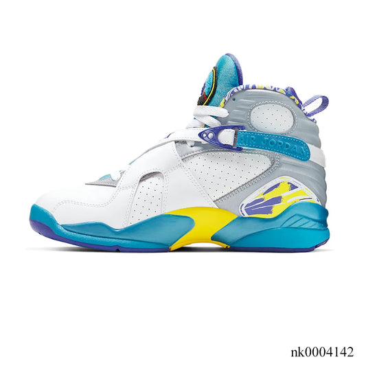 Aj 8 White Aqua Shoes Men'S Sneakers – Nk0004142