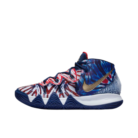 Nike Kybrid S2 "Tie-Dye USA" Basketball Shoe, White, and Blue with Zoom Air