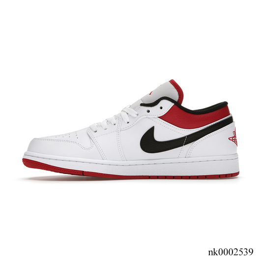 Aj 1 Low White University Red Black Shoes Men'S Sneakers – Nk0002539