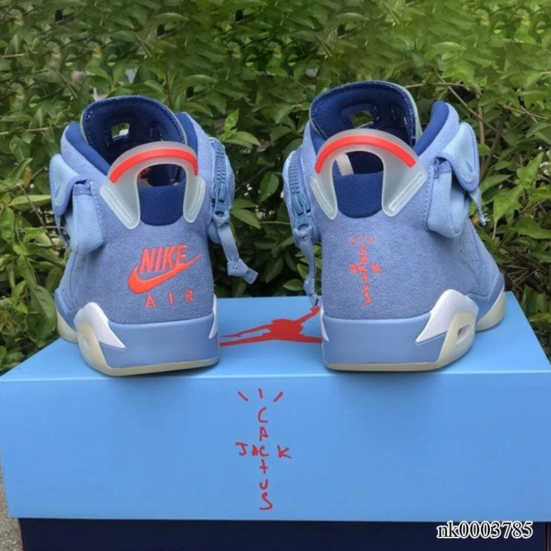 Aj 6 X Travis Scott Houston Oilers Light Blue Shoes Men'S Sneakers – Nk0003785