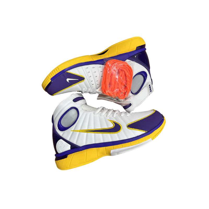 Nike Kobe Air Zoom Huarache 2k4 All-star White-yellow Sneakers featuring vibrant white and yellow colorway.