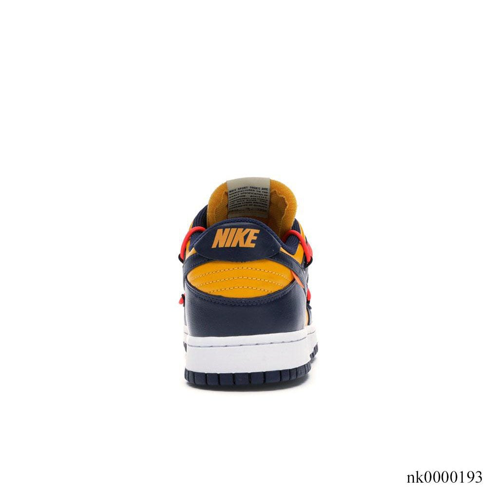 Dunk Low Ow University Gold Midnight Navy Shoes Men'S Sneakers – Nk0000193