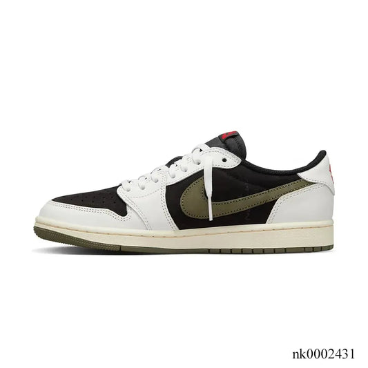 Travis Scott x AJ 1 Low OG Olive Shoes Women's Sneakers – Nk0002431