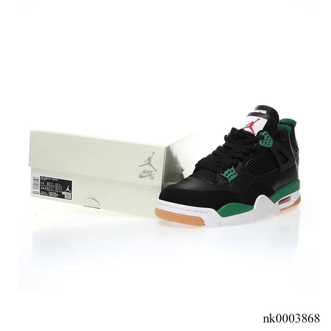Sb X Aj 4 Black Green Shoes Men'S Sneakers – Nk0003868