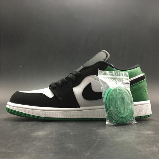 AJ 1 Low White Black Mystic Green Shoes Women's Sneakers – Nk0000303