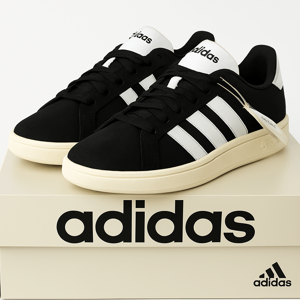 Adidas Grand Court Alpha 00s Men's Tennis Sneakers– Black/White