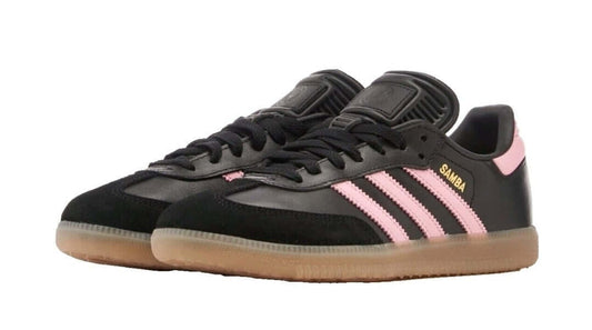 Adidas Samba OG “Messi Miami” Sneakers – Black w/ Pink Logo