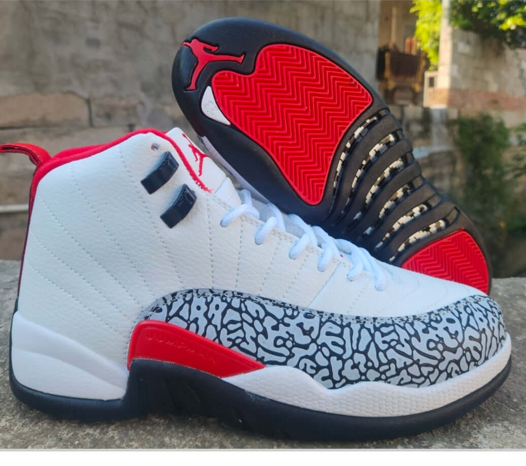 Air Jordan 12 White Cement – White / Black / Red