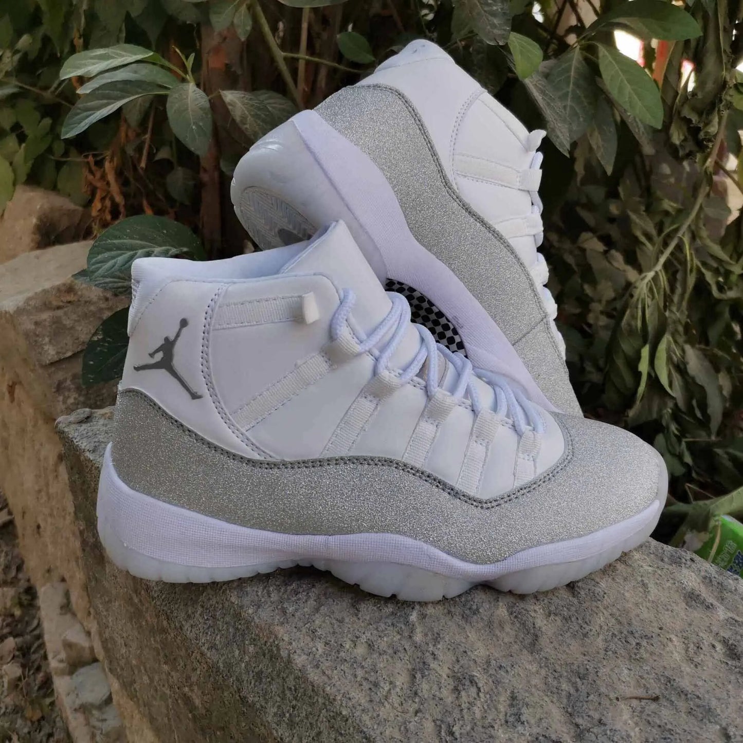 Aj 11 Retro White Metallic Silver Shoes Men'S Sneakers – Nk0000097