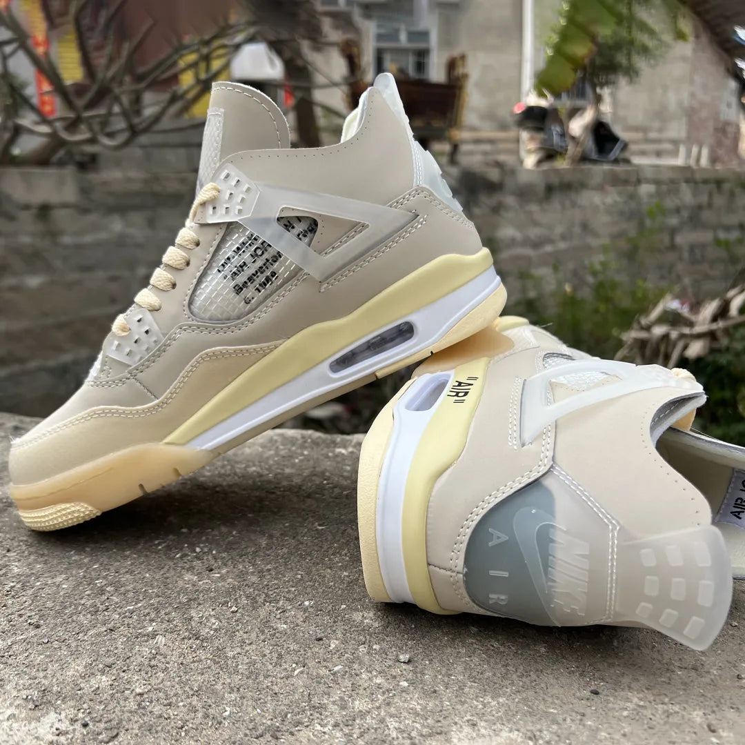 OW x AJ 4 Sail Shoes Women's Sneakers – Nk0001339