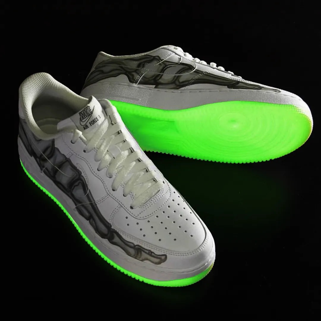 Af 1 Low White Skeleton Halloween Shoes Men'S Sneakers – Nk0003316