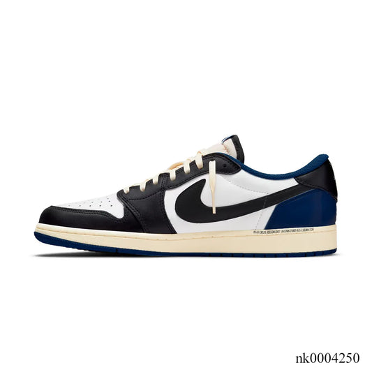 Travis Scott X Fragment X Aj 1 Low Dark Blue Shoes Men'S Sneakers – Nk0004250