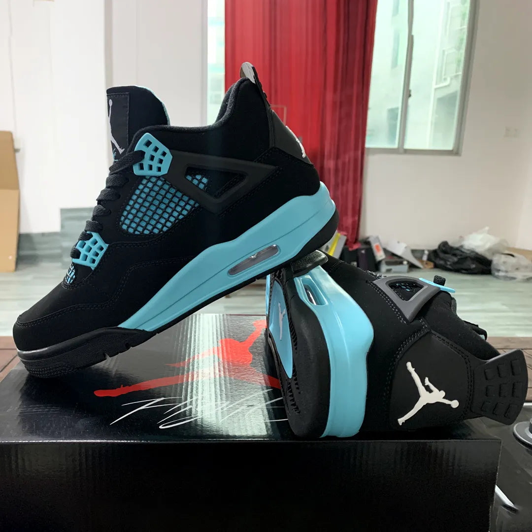 Aj 4 Black Cyan Shoes Men'S Sneakers – Nk0004727