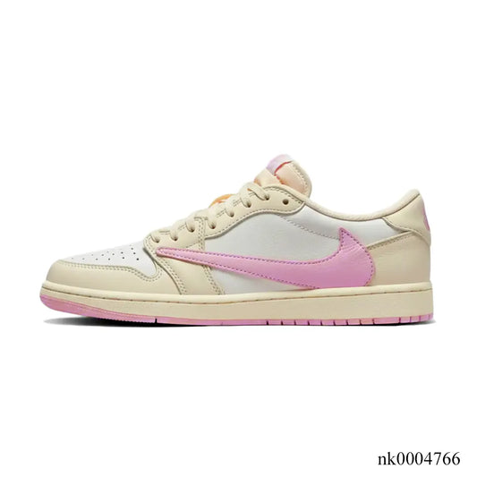 Travis Scott x AJ 1 Low OG Sail Shy Pink Shoes Women's Sneakers – Nk0004766