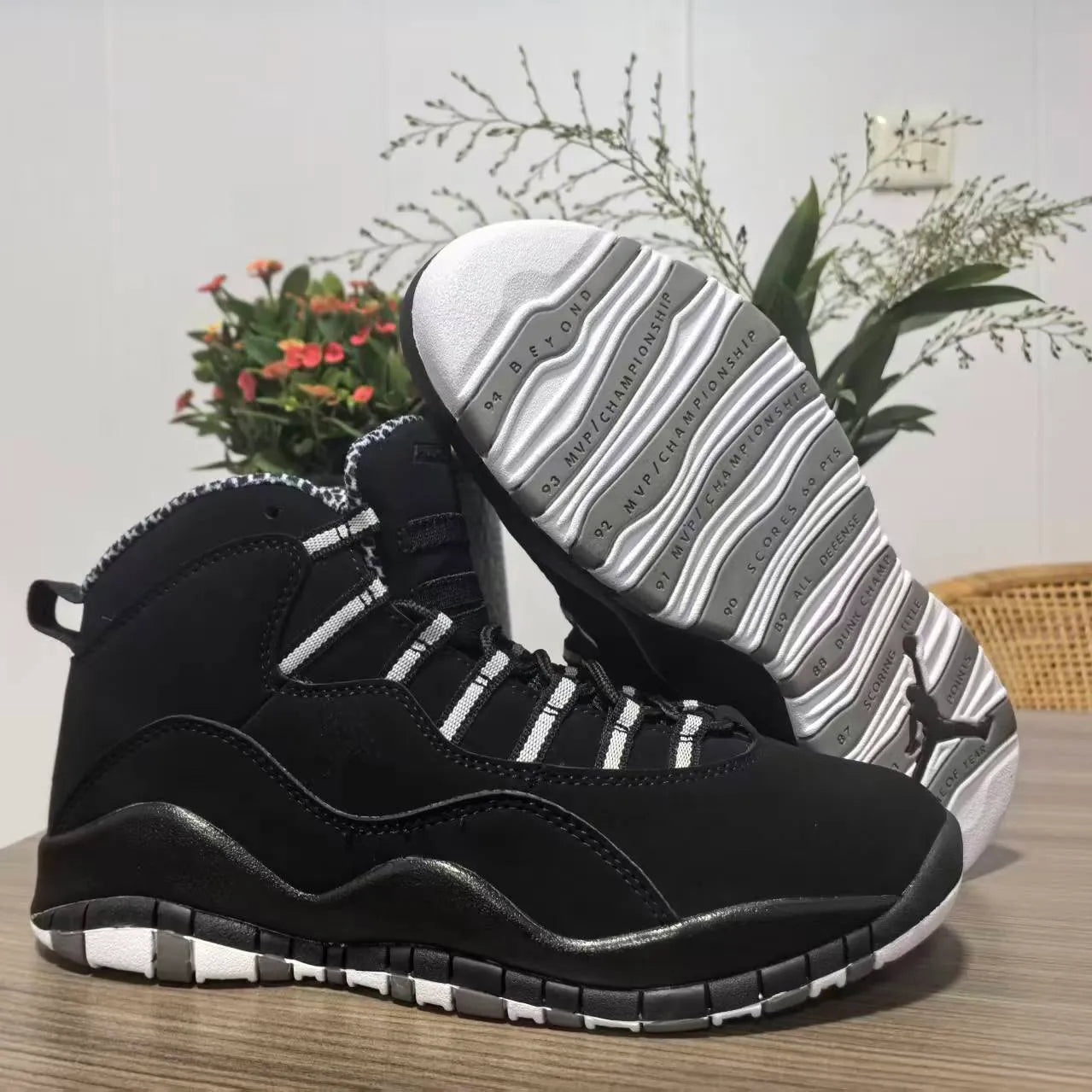Aj 10 Black And White Stealth Shoes Men'S Sneakers – Nk0004817