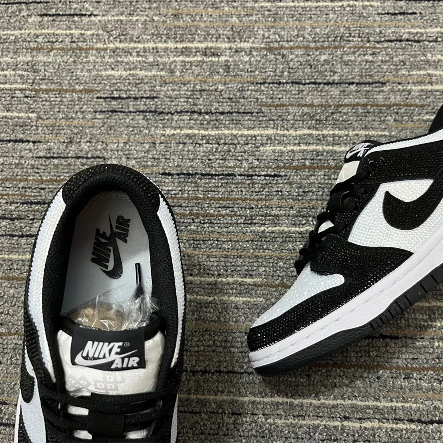 Dunk Low Black White Crystal Shoes Men'S Sneakers – Nk0004834