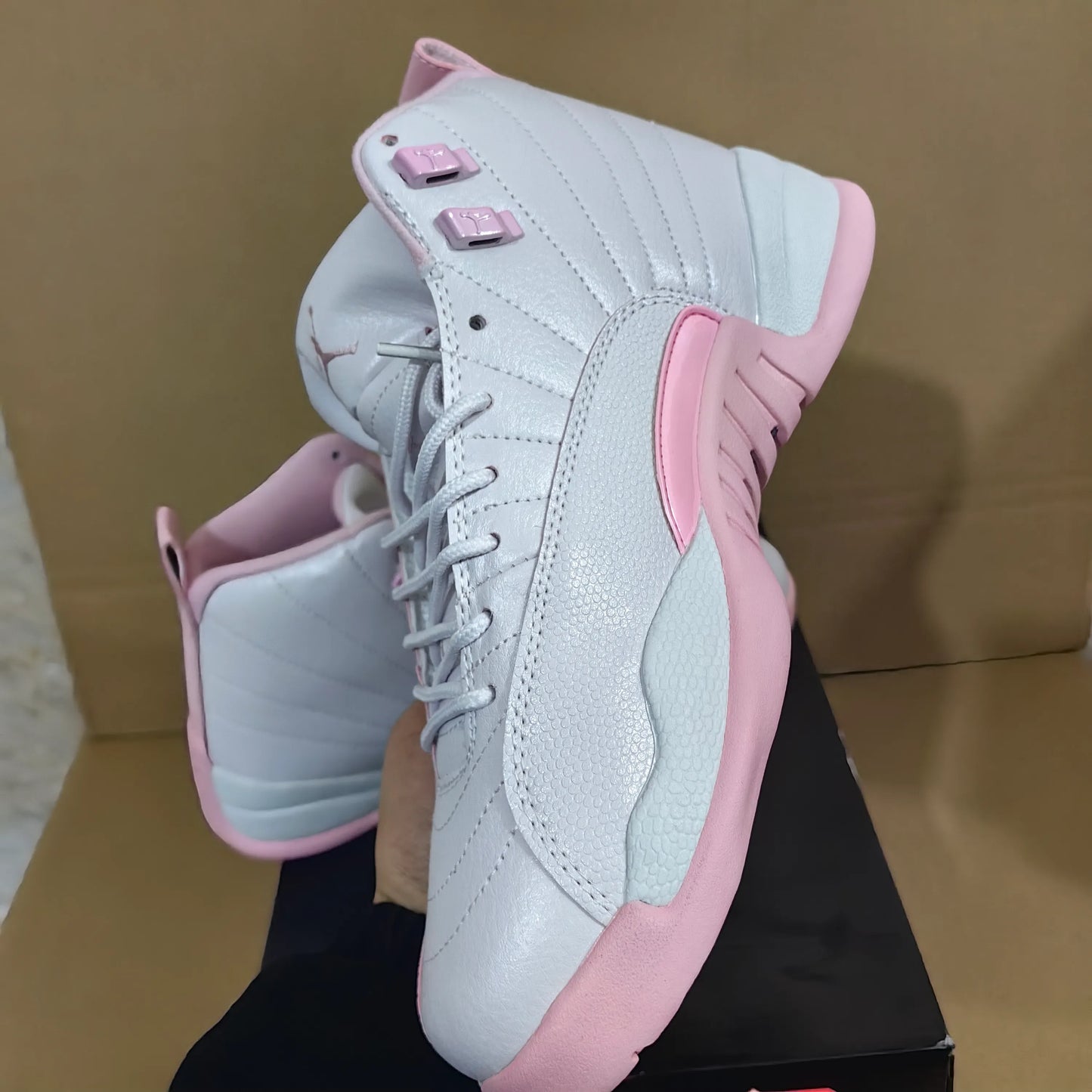 Aj 12 White Pearl Pink Shoes Men'S Sneakers – Nk0004936