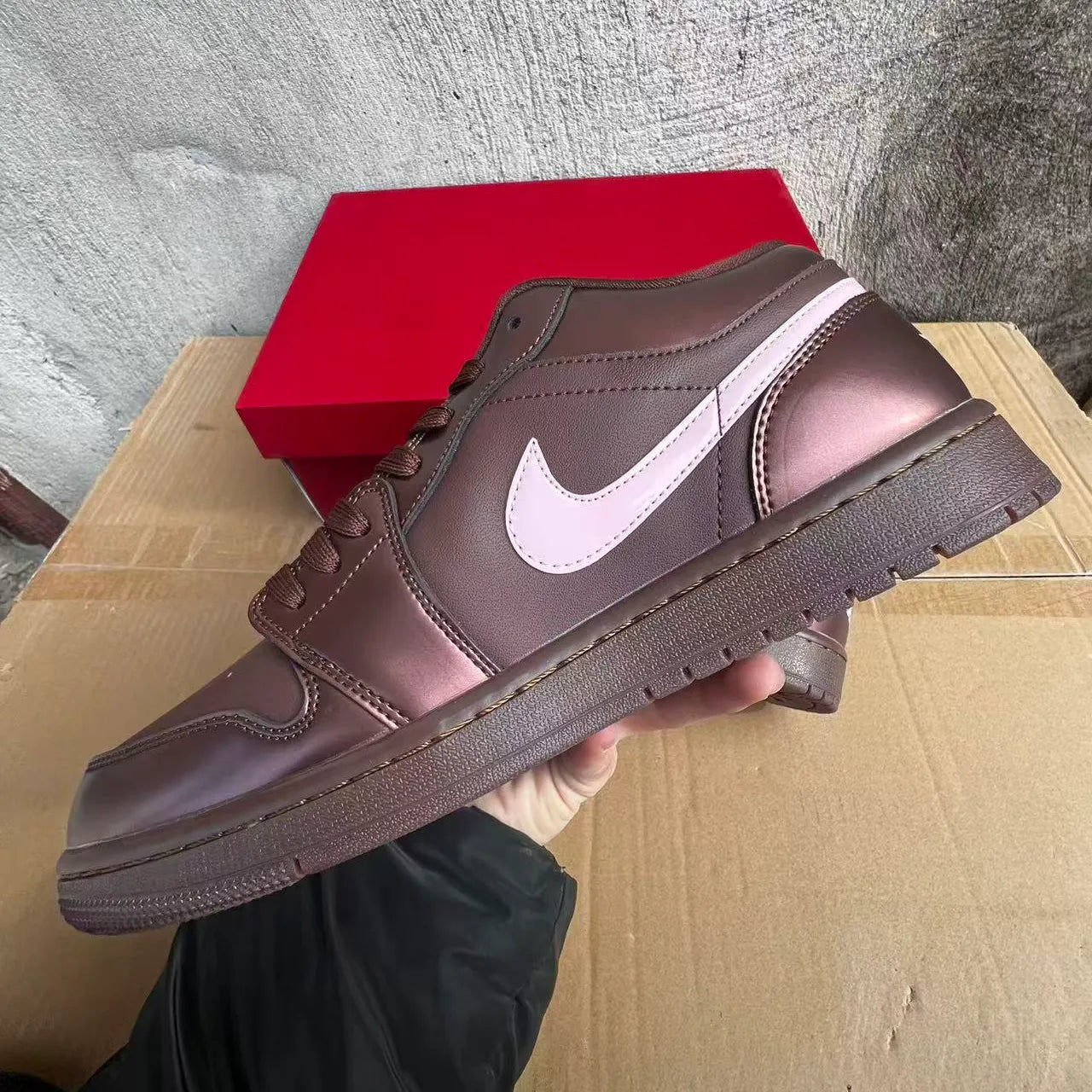 AJ 1 Low ‘Chocolate Valentine’s Day’ Shoes Women's Sneakers – Nk0004944