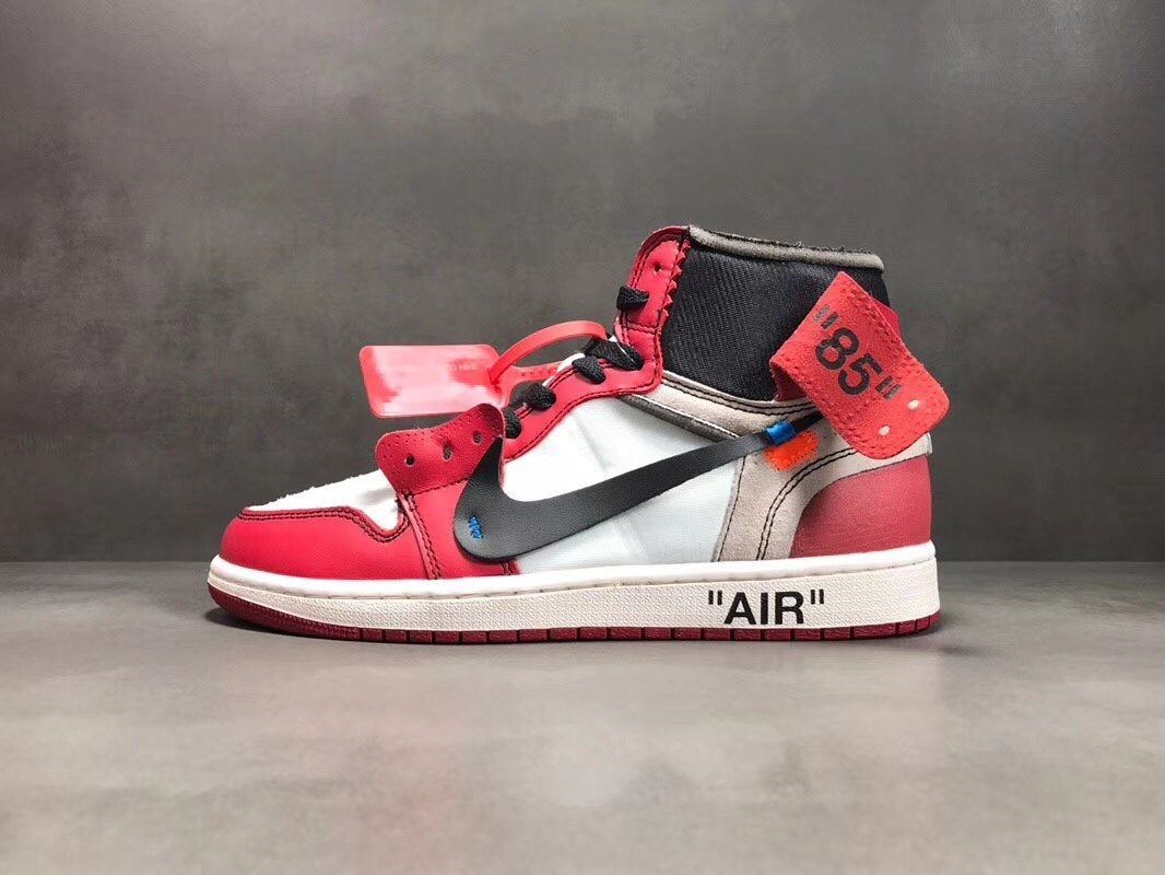 OW x AJ 1 High Chicago Shoes Women's Sneakers – Nk000011