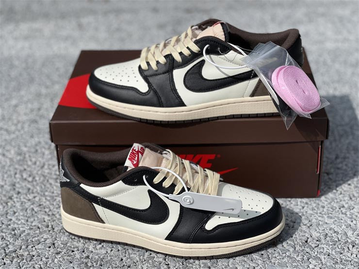 Travis Scott X Aj 1 Low Og Sp Dark Mocha Shoes Men'S Sneakers – Nk0002022