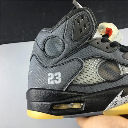 Aj 5 Retro Ow Black Shoes Men'S Sneakers – Nk0000158