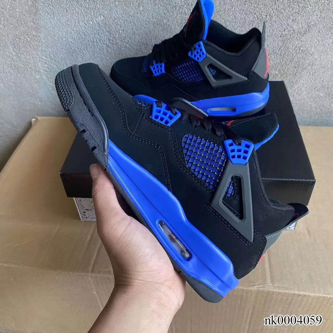 Aj 4 Retro Black Deep Royal Blue Shoes Men'S Sneakers – Nk0004059
