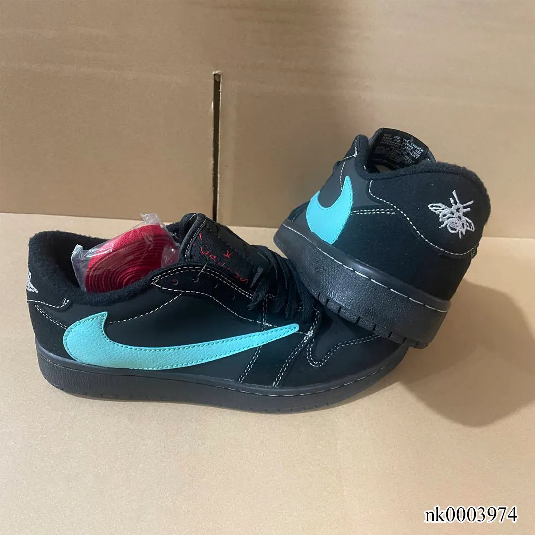 Travis Scott X Aj 1 Low Cyan Black Shoes Men'S Sneakers – Nk0003974