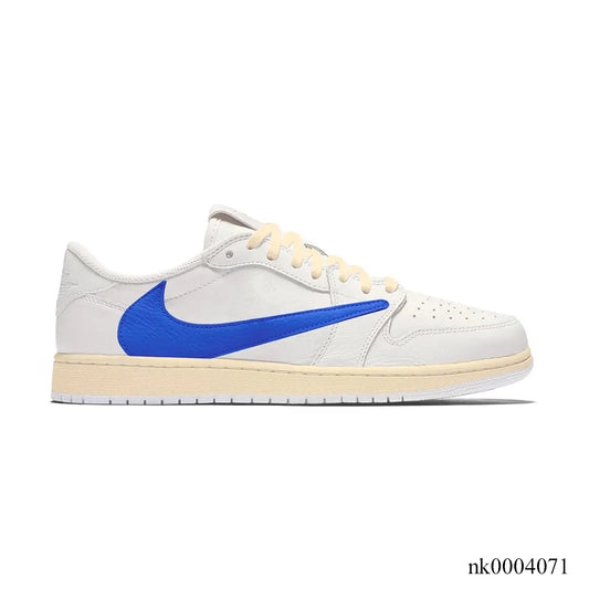 Travis Scott X Fragment X Aj 1 Low White/Blue/Sail Shoes Men'S Sneakers – Nk0004071