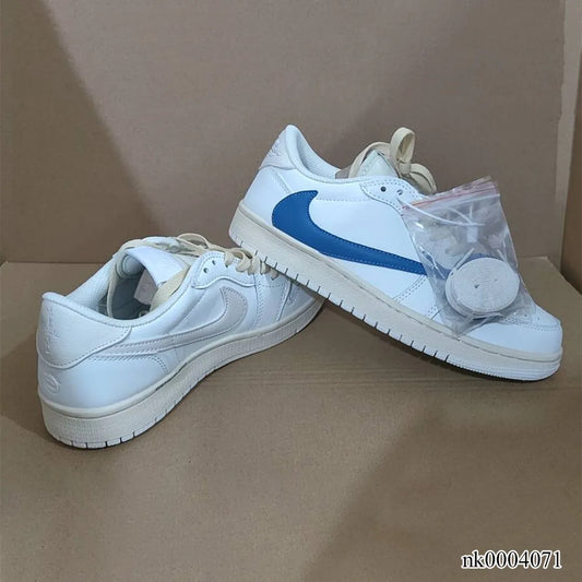 Travis Scott X Fragment X Aj 1 Low White/Blue/Sail Shoes Men'S Sneakers – Nk0004071