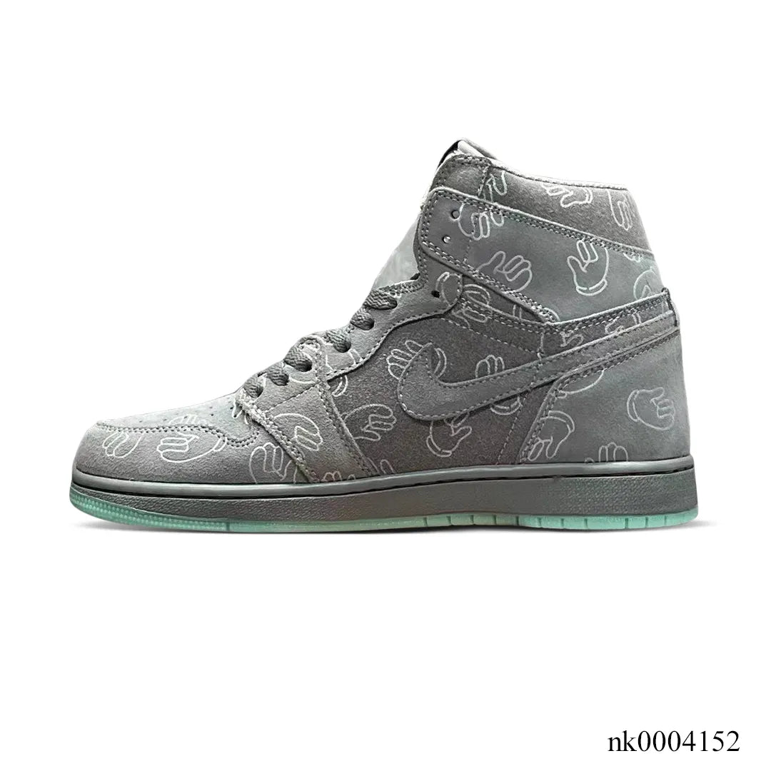 KAWS x AJ 1 High Cool Grey Shoes Women's Sneakers – Nk0004152