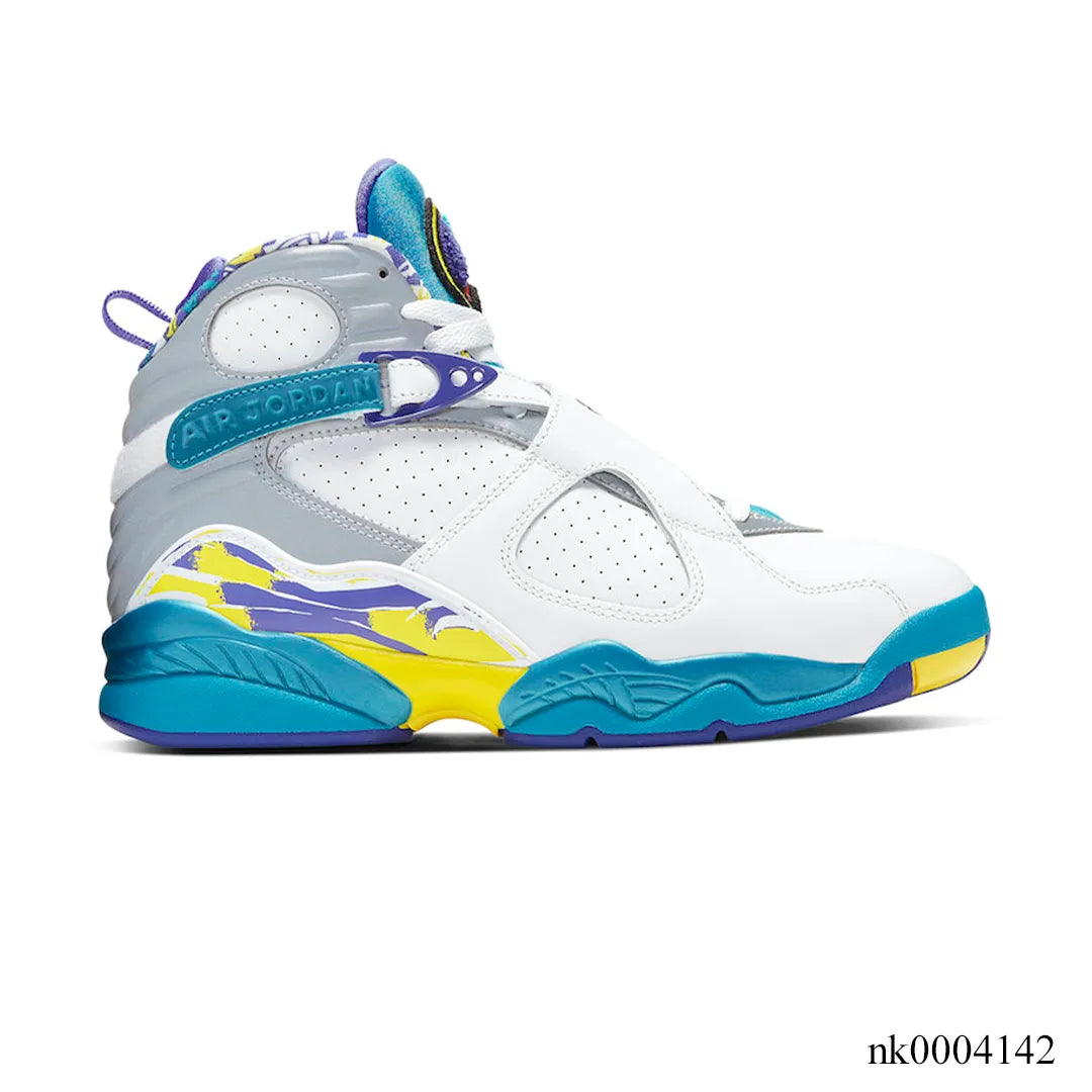 Aj 8 White Aqua Shoes Men'S Sneakers – Nk0004142