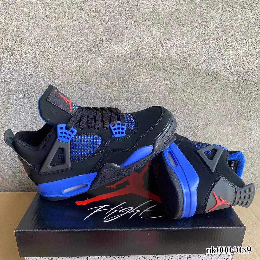 Aj 4 Retro Black Deep Royal Blue Shoes Men'S Sneakers – Nk0004059