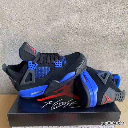Aj 4 Retro Black Deep Royal Blue Shoes Men'S Sneakers – Nk0004059