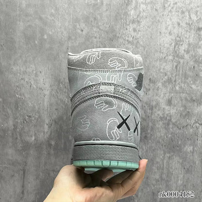 KAWS x AJ 1 High Cool Grey Shoes Women's Sneakers – Nk0004152