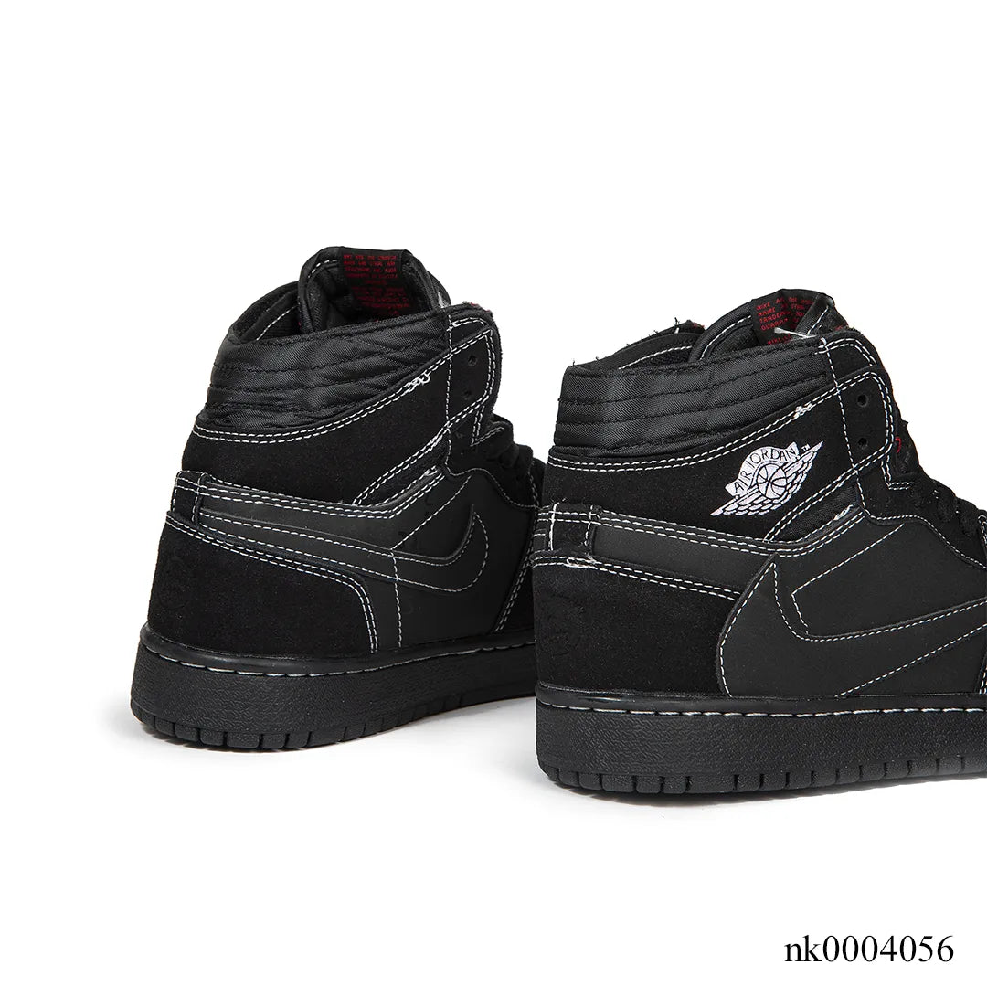 Travis Scott x AJ 1 High Black Phantom Shoes Women's Sneakers – Nk0004056