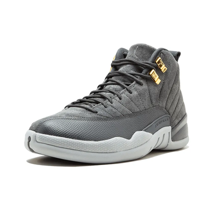 Nike Air Jordan 12 Retro Grey Leather Sneakers