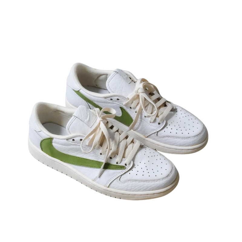 Nike Travis Scott x Air Jordan 1 Low "Matcha" Sneakers with Reverse Green Swoosh