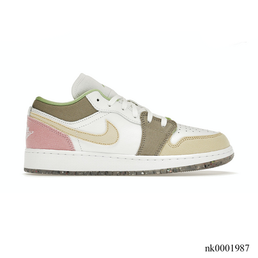 AJ 1 Low Pastel Grind Vivid Green Shoes Women's Sneakers – Nk0001987