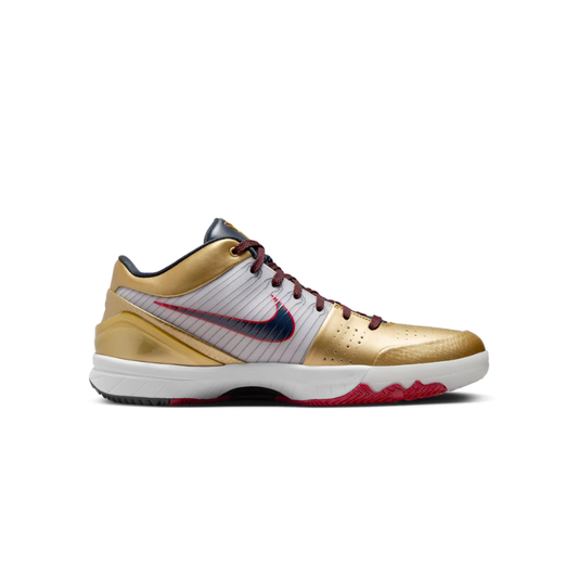 Nike Kobe 4 Protro Metallic Gold basketball shoes, dark base sneaker