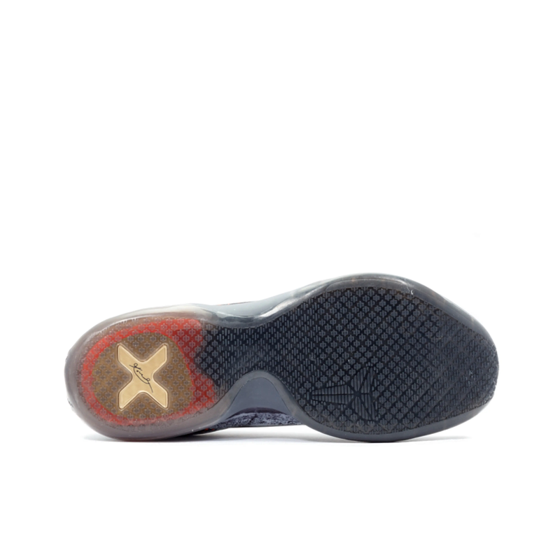 Nike Kobe 10 Pain Basketball Shoe in Tumbled Grey and Night Silver