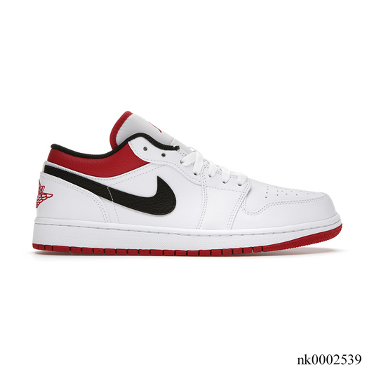Aj 1 Low White University Red Black Shoes Men'S Sneakers – Nk0002539