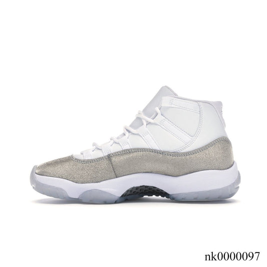 Aj 11 Retro White Metallic Silver Shoes Men'S Sneakers – Nk0000097