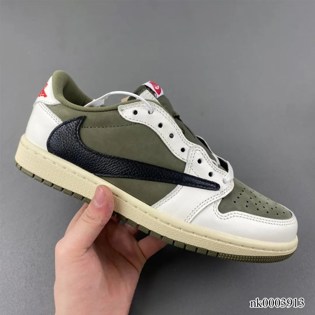 Travis Scott X Aj 1 Low Medium Olive Shoes Men'S Sneakers – Nk0003913