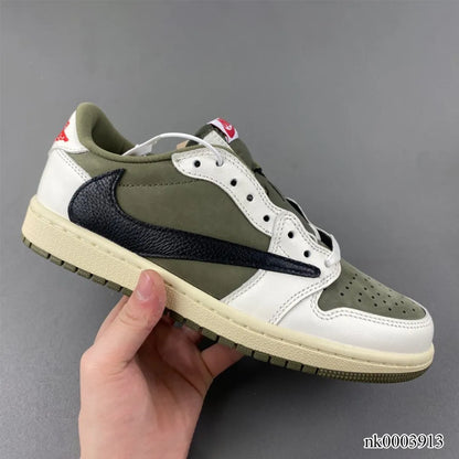 Travis Scott X Aj 1 Low Medium Olive Shoes Men'S Sneakers – Nk0003913