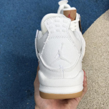 AJ 4 Retro Levi’s White (Levi’s Tag) Shoes Women's Sneakers – Nk0000657