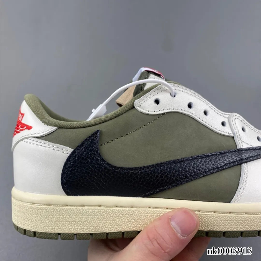 Travis Scott X Aj 1 Low Medium Olive Shoes Men'S Sneakers – Nk0003913