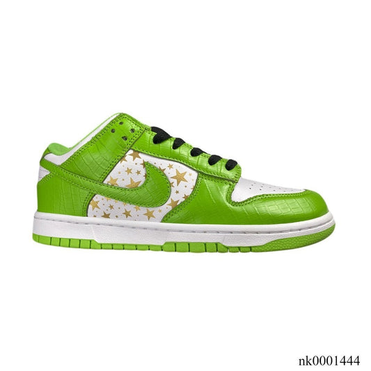 Sb Dunk Low White Green X Supreme Shoes Men'S Sneakers – Nk0001444