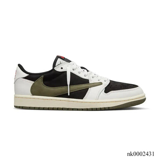 Travis Scott x AJ 1 Low OG Olive Shoes Women's Sneakers – Nk0002431