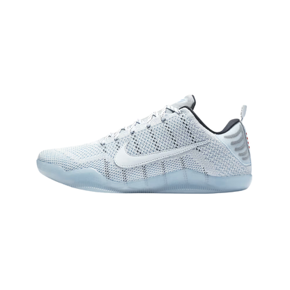 Nike Kobe 11 Elite Low 4KB Pale Horse Basketball Shoes with light grey Flyknit upper and skull motif